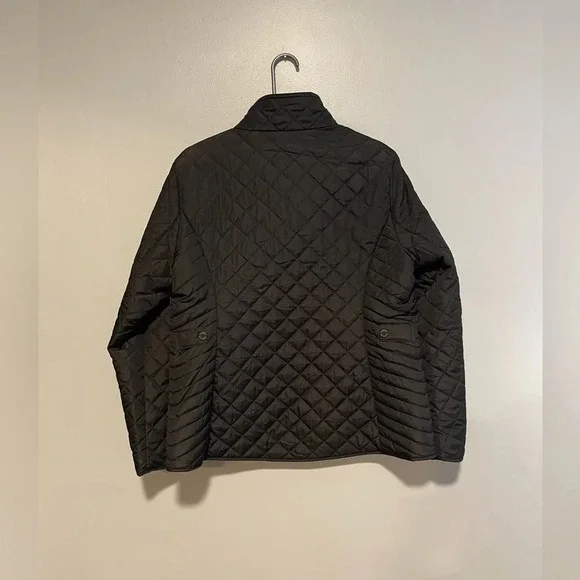 NWT Tommy Hilfiger Women’s Black Quilted Jacket size L - Picture 7 of 10